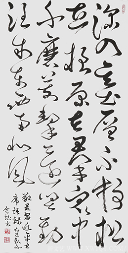 顾新敏作品 《咬定青山不放松，立根原在破岩中。千磨万击还坚劲，任尔东西南北风》